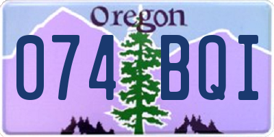OR license plate 074BQI