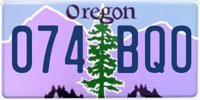 OR license plate 074BQO