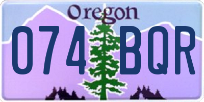 OR license plate 074BQR