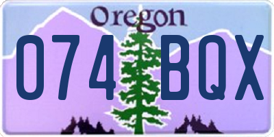 OR license plate 074BQX