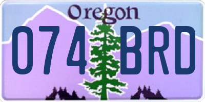 OR license plate 074BRD