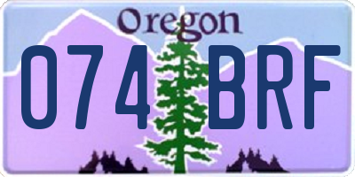 OR license plate 074BRF