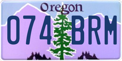 OR license plate 074BRM