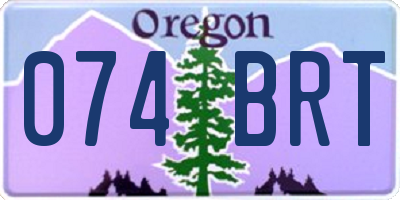 OR license plate 074BRT