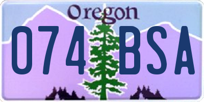 OR license plate 074BSA