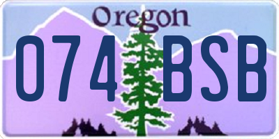 OR license plate 074BSB