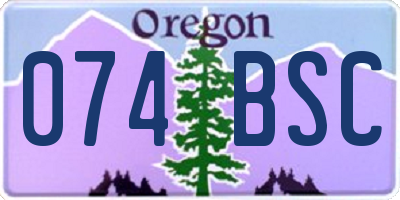 OR license plate 074BSC