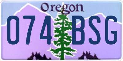 OR license plate 074BSG