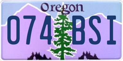OR license plate 074BSI