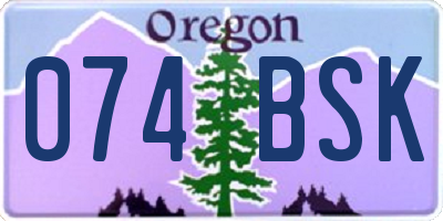 OR license plate 074BSK