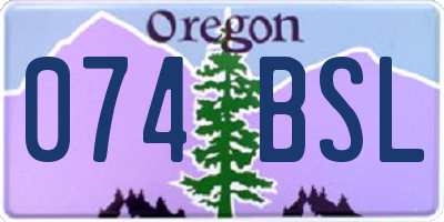 OR license plate 074BSL