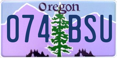 OR license plate 074BSU