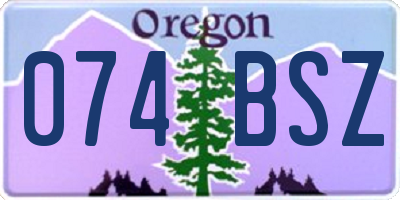 OR license plate 074BSZ