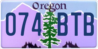 OR license plate 074BTB
