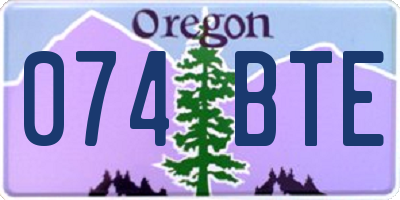 OR license plate 074BTE