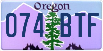 OR license plate 074BTF