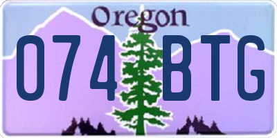 OR license plate 074BTG
