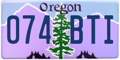 OR license plate 074BTI