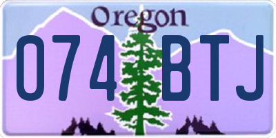 OR license plate 074BTJ