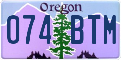 OR license plate 074BTM