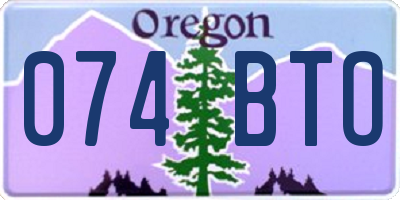 OR license plate 074BTO