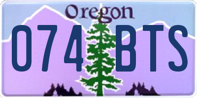 OR license plate 074BTS
