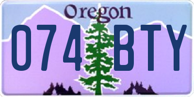 OR license plate 074BTY