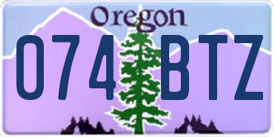 OR license plate 074BTZ