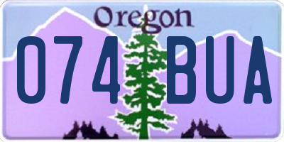 OR license plate 074BUA