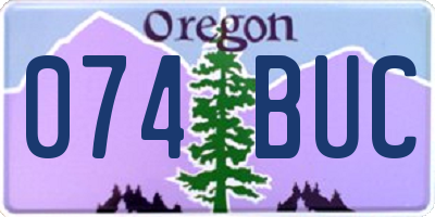 OR license plate 074BUC