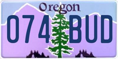 OR license plate 074BUD