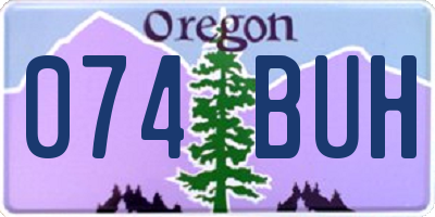 OR license plate 074BUH