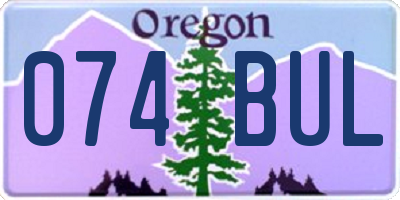 OR license plate 074BUL