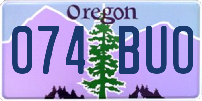 OR license plate 074BUO