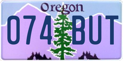OR license plate 074BUT