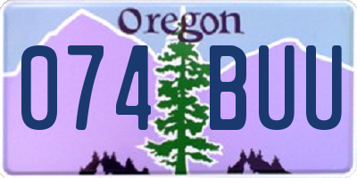 OR license plate 074BUU