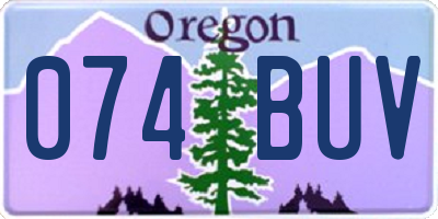 OR license plate 074BUV