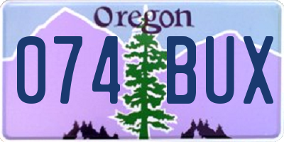 OR license plate 074BUX