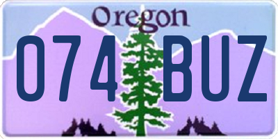 OR license plate 074BUZ