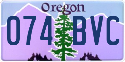 OR license plate 074BVC