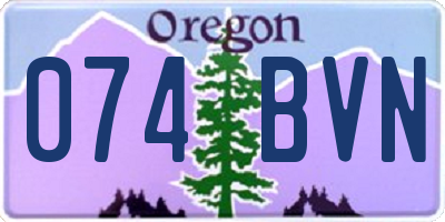 OR license plate 074BVN