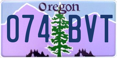 OR license plate 074BVT