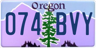 OR license plate 074BVY