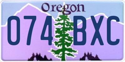 OR license plate 074BXC