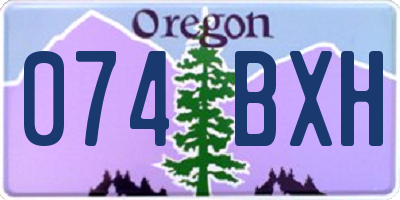 OR license plate 074BXH