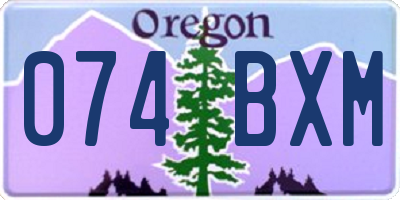 OR license plate 074BXM