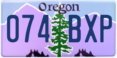 OR license plate 074BXP