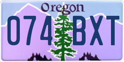 OR license plate 074BXT