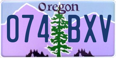 OR license plate 074BXV