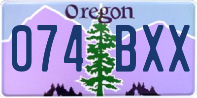 OR license plate 074BXX